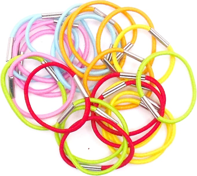 Elastiek rood-groen-geel-oranje-blauw-roze mini