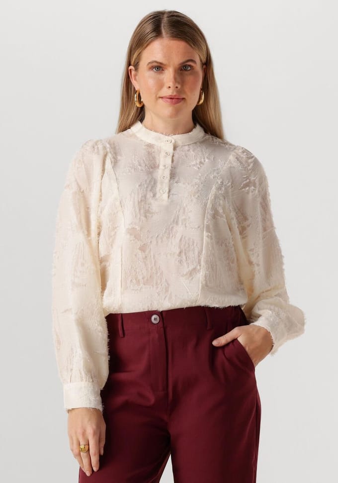 Minus Hollie Blouse Dames - Jurken - Gebroken wit - Maat 42