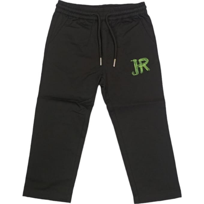 Richmond - Black Pants Logo Lime RIP24121PANE
