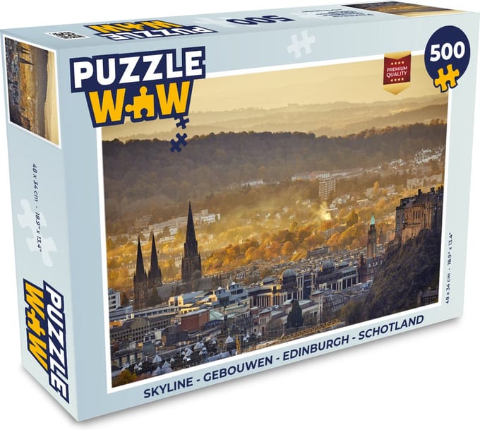 Puzzel Skyline - Gebouwen - Edinburgh - Schotland - Legpuzzel - Puzzel 500 stukjes
