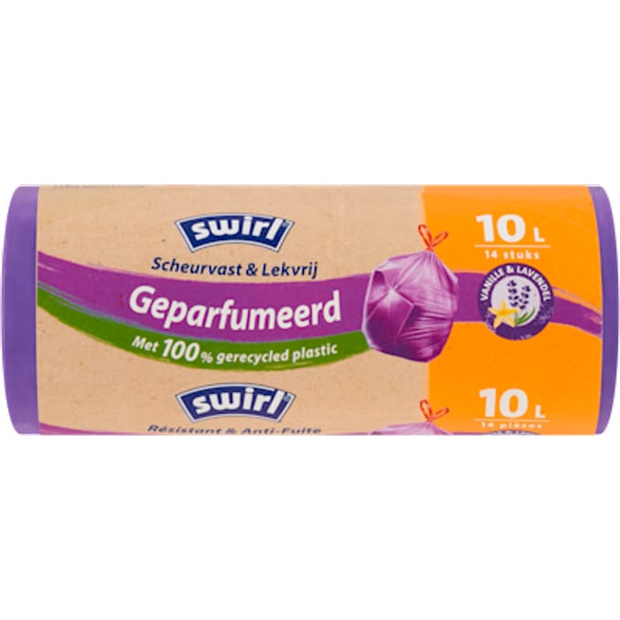 Swirl pedaalemmerzak trekband geparfumeerd 10L  14 stuks