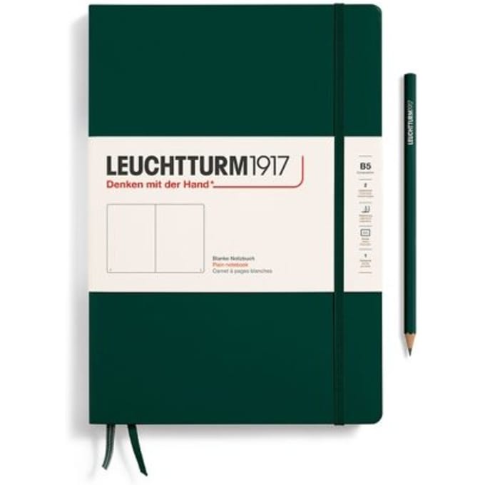 Leuchtturm notitieboek forest green blanco composition hardcover b5 178x254mm