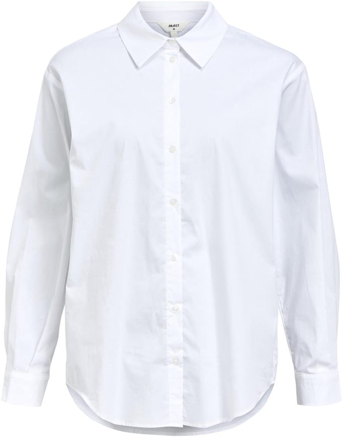 Object Objtutta Lo L/s Shirt Dames - Jurken - Wit - Maat 34