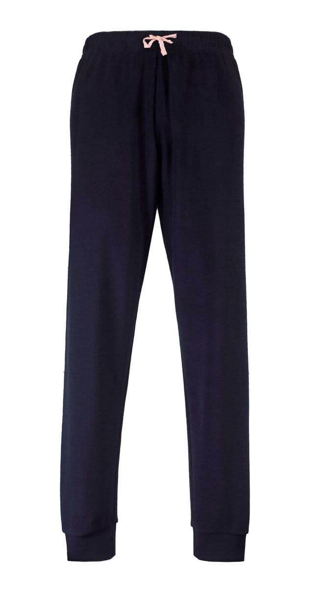 Tenderness Dames Pyjama Broek - Badstof - Blauw - Maat XL