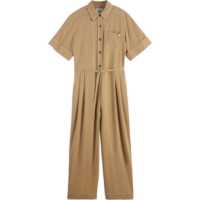 Scotch & Soda Utility Jumpsuit Desert Sand Maat: 34 | Jumpsuits Outlet | Dames | Beige