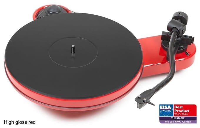 Pro-Ject RPM 3 Carbon rood hoogglans Platenspeler