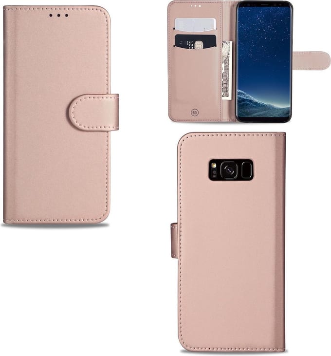 Samsung Galaxy S8 Plus Hoesje Rose met Pasjeshouder