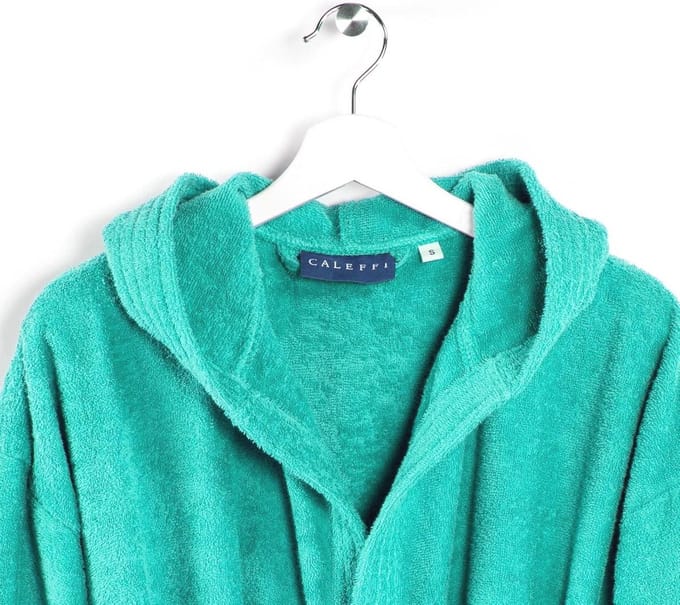 Badjas met capuchon van katoen - Mint - S