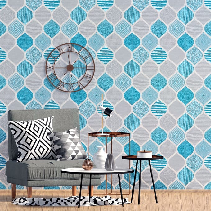 Behang-effect sticker - EGIL - 30x30cm