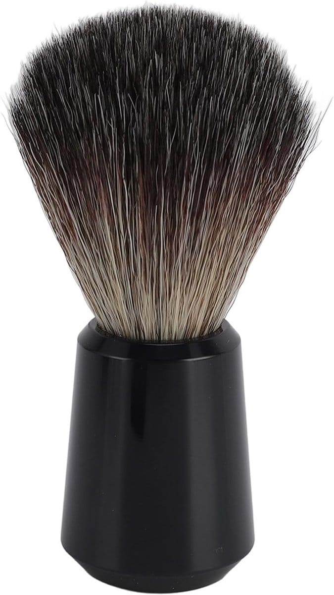 Scheerborstel Heren - Scheeraccessoire - Glad Scheren - Synthetisch Haar - 12 cm - Zwart