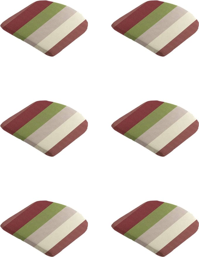 Madison - Zitkussen - Universeel - 6st - 46x48cm - Vivero bordeaux