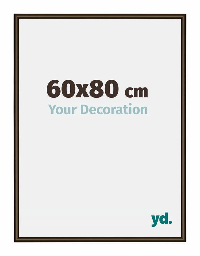 Your Decoration - Fotolijst 60x80 cm - Aluminium - Walnoot Structuur - New York