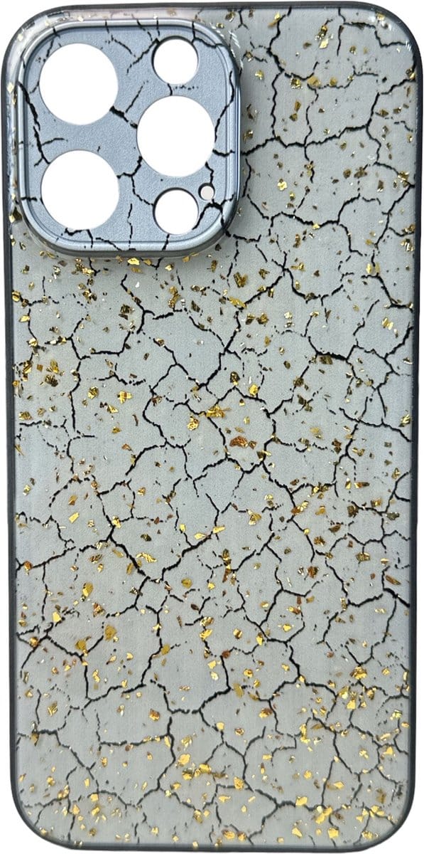 Silicone Hoesje Print - Backcover - Geschikt voor Apple iPhone 13 Pro Max - Gebroken Wit