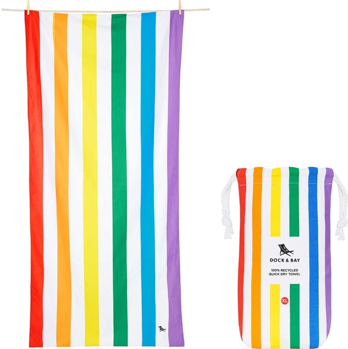 Dock & Bay Summer - Strandlaken - Extra Large - ( 200x90cm ) - Rainbow Skies