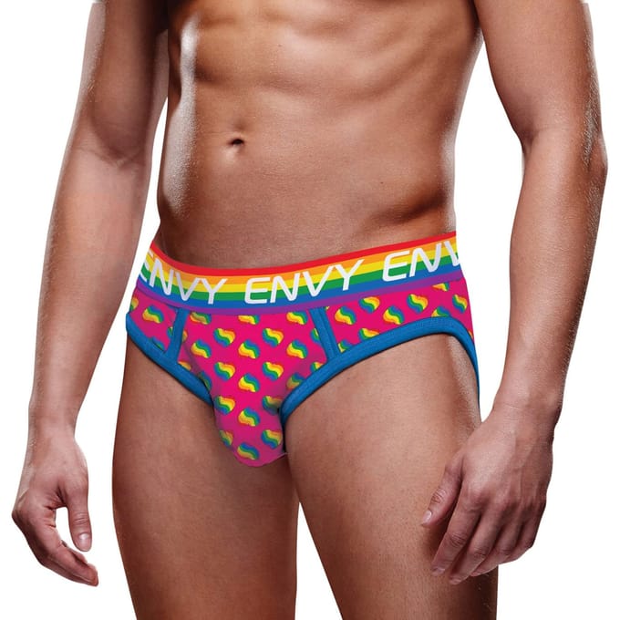 Jockstrap slip met regenbooghartjes Envy - - M/L