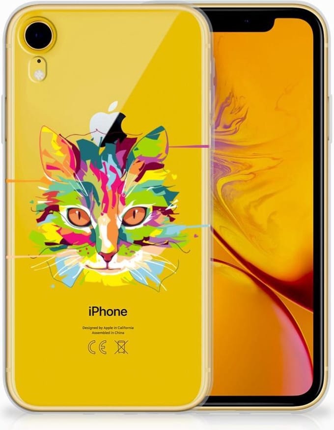 Apple iPhone Xr Telefoonhoesje met Naam Cat Color