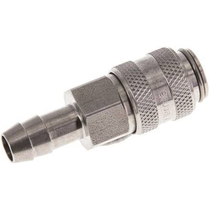 RVS DN 5 Luchtkoppeling Snelkoppeling 8 mm Slangpilaar