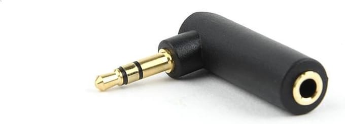 3,5mm Jack haakse stereo audio adapter / zwart