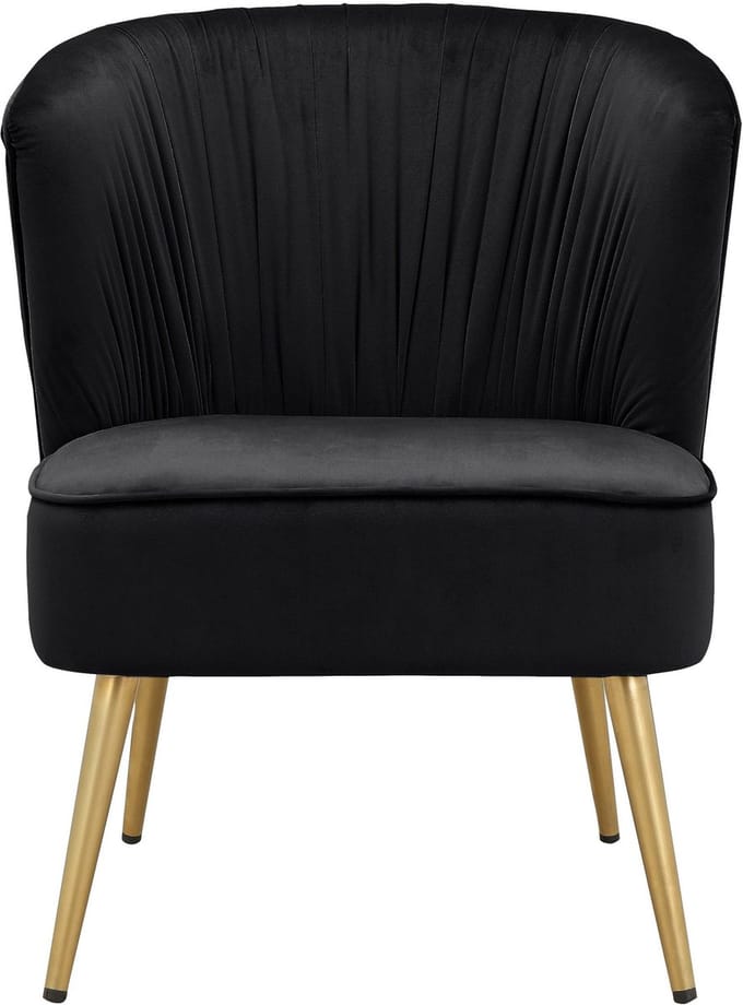 Dahlia-Loungestoel in zwart velours