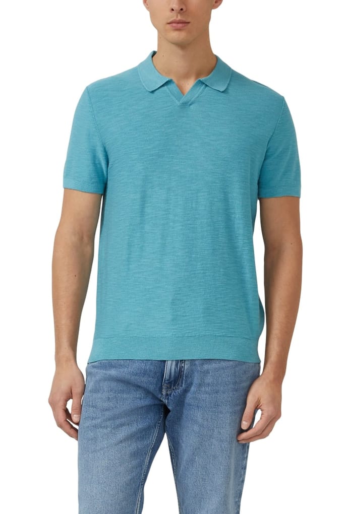 s.Oliver  Pullover Shortsleeve Blue Aqua Maat: S | Poloshirts Outlet | Heren | Groen