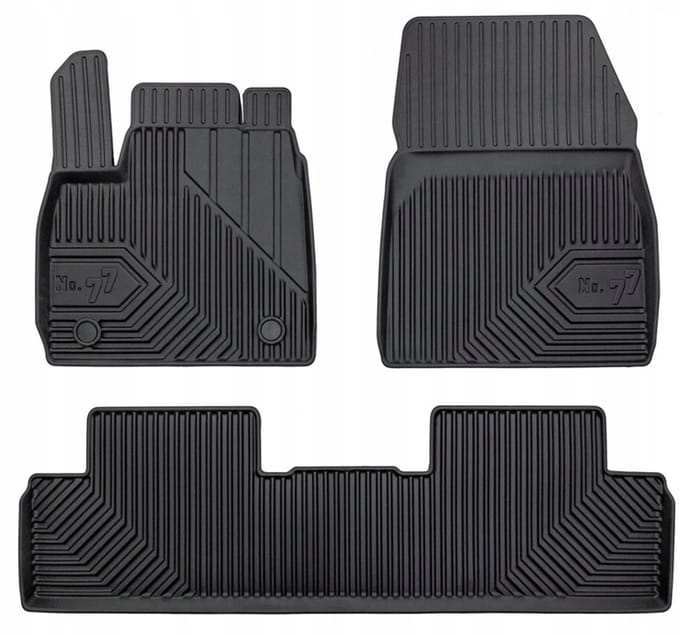 Premium Rubberen Mattenset No.77 - Geschikt voor Renault Megane E-Tech vanaf 2021 - Perfecte Pasvorm - TPE Elastomeer - Zwart - FROGUM