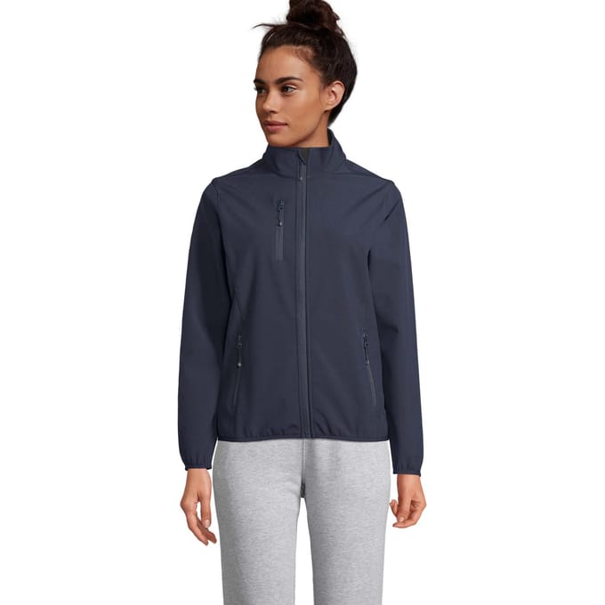 SOLS Dames/Dames Falcon Zachte Shell Jas met rits (Afgrond blauw)