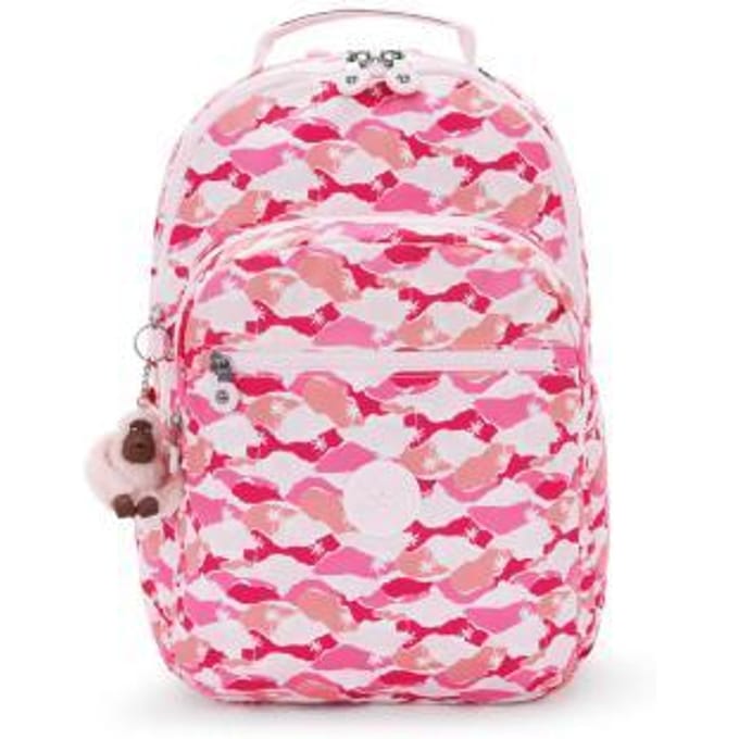 KIPLING Seoul Lap Pink Palm Boekentassen en rugzakken