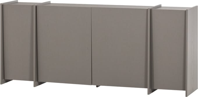 WOOOD Brock Dressoir 200 CM - Essen Fineer - Warmgrijs - 85x200x44