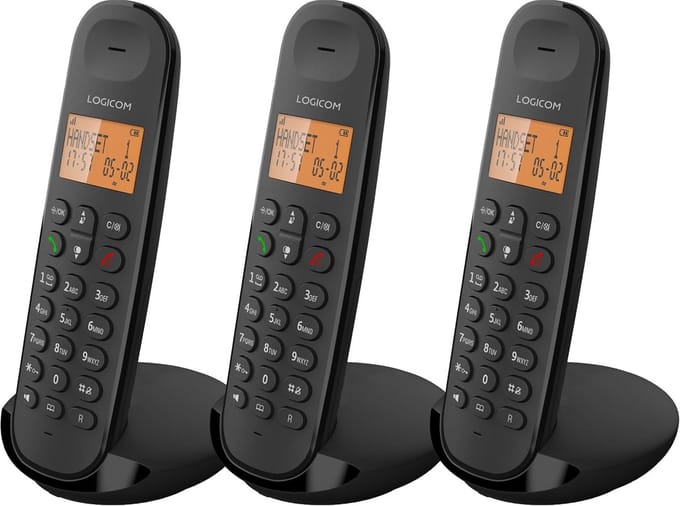 Draadloze DECT Triophone Set - Drie Handsets met Groot Scherm