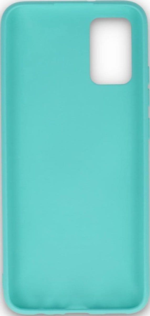 HB Hoesje Geschikt voor Samsung Galaxy A02S - Turquoise/ Fullscreen Glazen Screenprotector - Siliconen Back Cover
