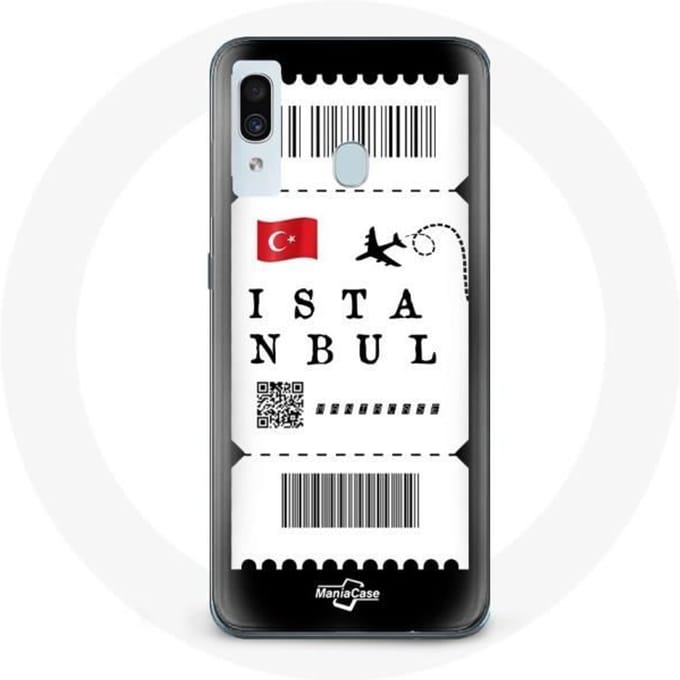 Coque pour Samsung Galaxy A30 Billet d'avion Istanbul Turquie