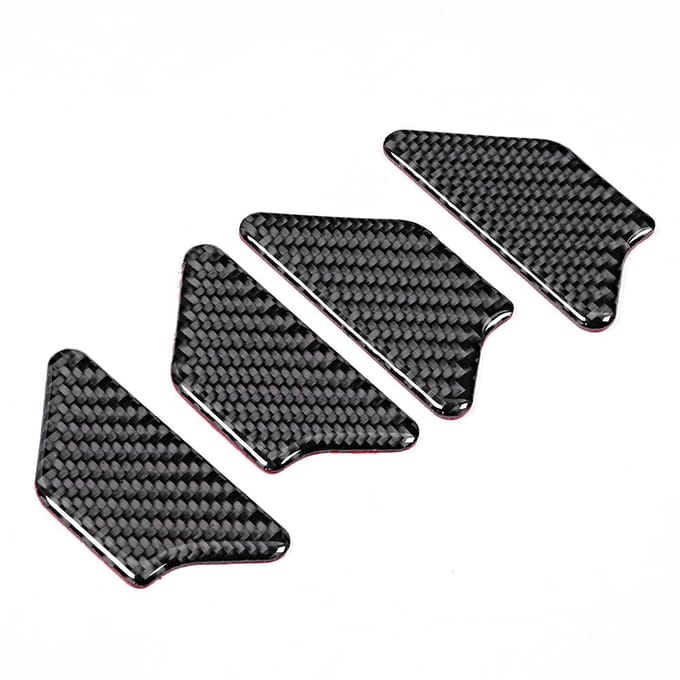 4 stuks Koolstofvezel Auto Interieur Deurkom Siersticker Past voor R MK6 2008 2012 gray