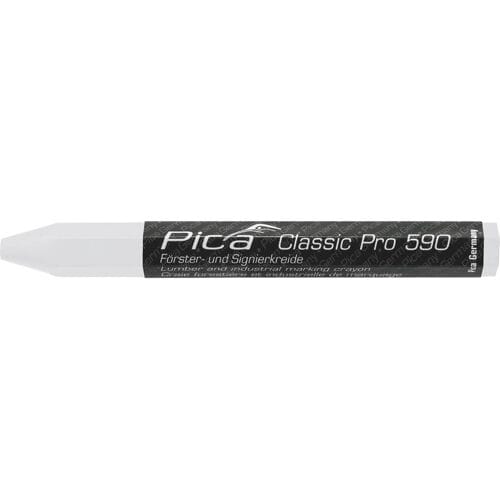 Pica Houtmarkeringskrijtjes Classic Pro 590 wit 12x120 mm 12 st