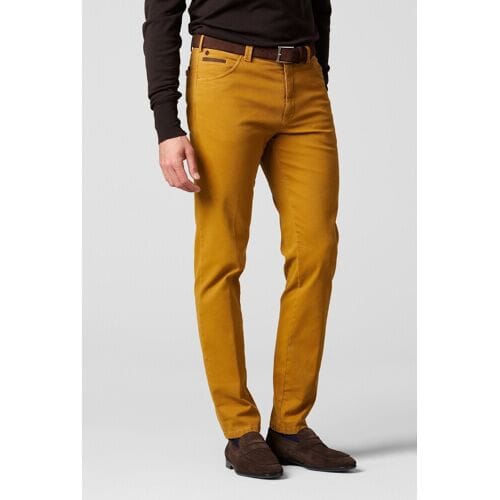 Meyer Broek Dublin Organic Cotton Super Stretch Swingpockets Subtle Texture Dark Ocher / male