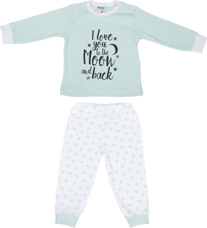 Beeren Baby pyjama "To the Moon"Mint Maat 62/68