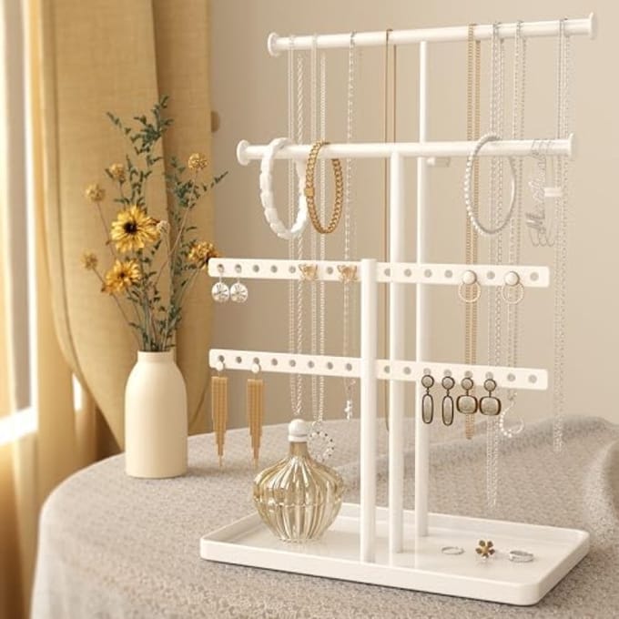 Moderne Sieradenstandaard met Meerdere Planken - Ruimte voor Alle Accessoires