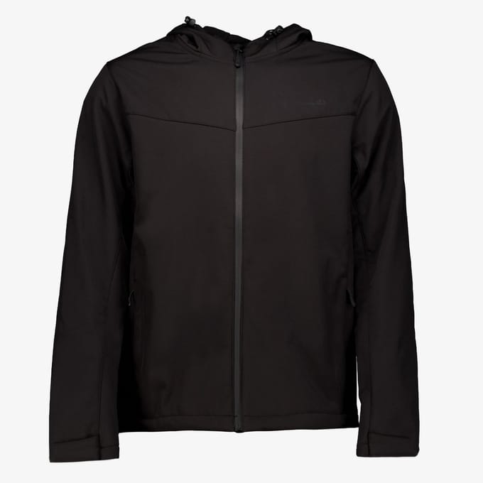 Mountain Peak heren softshell jas zwart - Maat XL