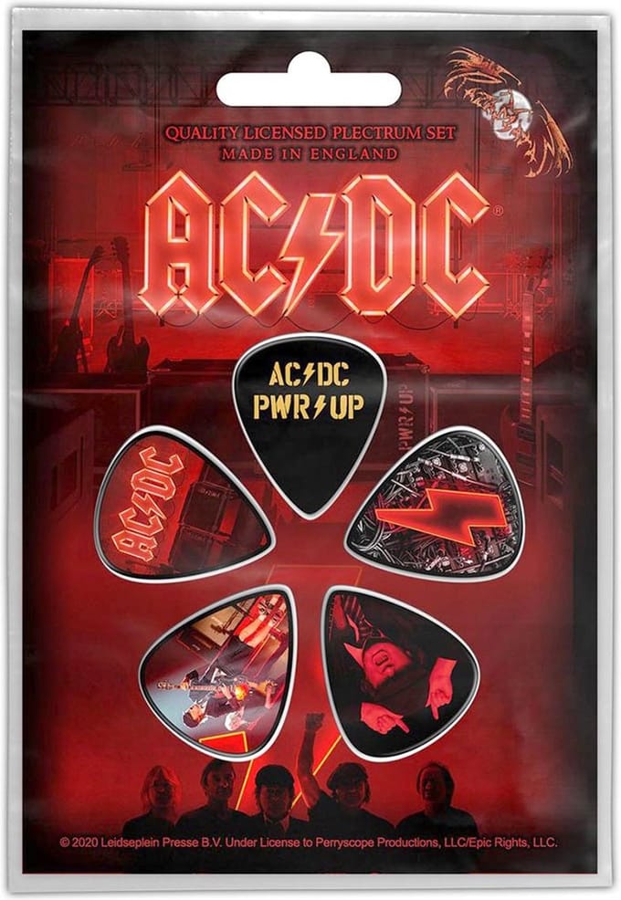 AC/DC - PWRUP Plectrum - Set van 5 - Multicolours