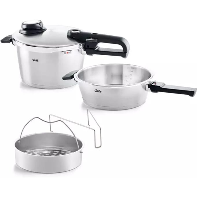 Fissler Premium snelkookset met rvs deksel 4.5l en 2.5l