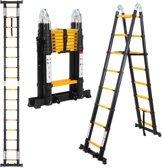 Telescoopladder - Uitschuifbare Ladder - vouwladder