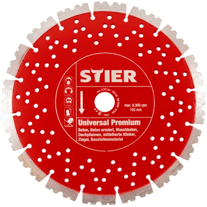 STIER diamantzaagschijf Universal Premium ø 125 mm boring 22,23 mm
