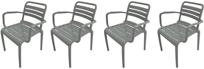 Garden Impressions Orleans tuinstoelen set van 4 – stone green
