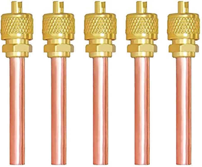 Service Ventiel - Koelleiding Klep - Airco Onderhoud - Metaal Eenrichtingsklep - 100mm 5 Stuks - Koper
