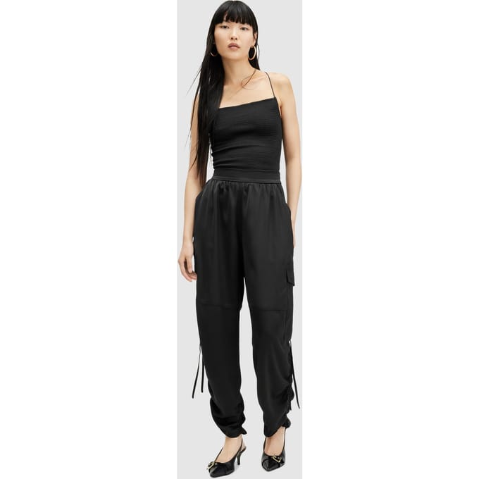 AllSaints Kaye Trouser Black Größe: XS | Cargohosen Outlet | Damen | Schwarz
