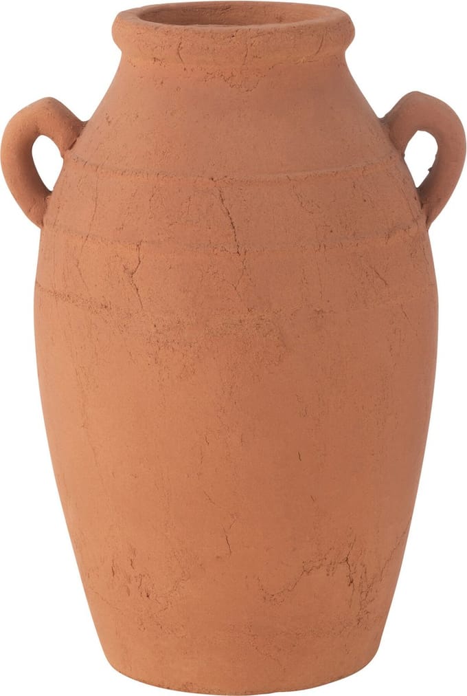 J-Line vaas Moke Amfoor Kruik - keramiek - koper - Ø 47 cm