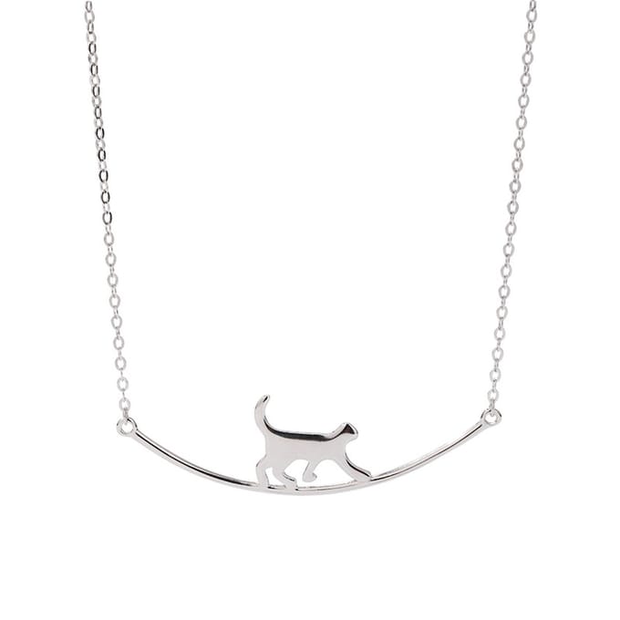 Zilveren Ketting Kat - Ketting Zilver - Ketting Dames