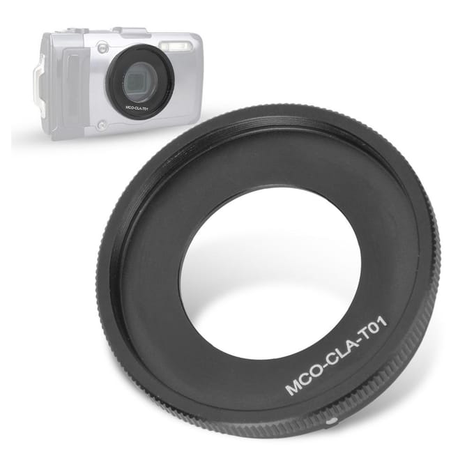 MCO CLA T01 Aluminiumlegering Lensadapterring naar 40,5mm Filter voor Olympus TG6 TG5 Camera black
