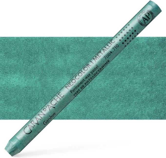 Caran d´Ache Neocolor I Permanente Waskrijt | Phtalocyaan Groen Metallic (710)