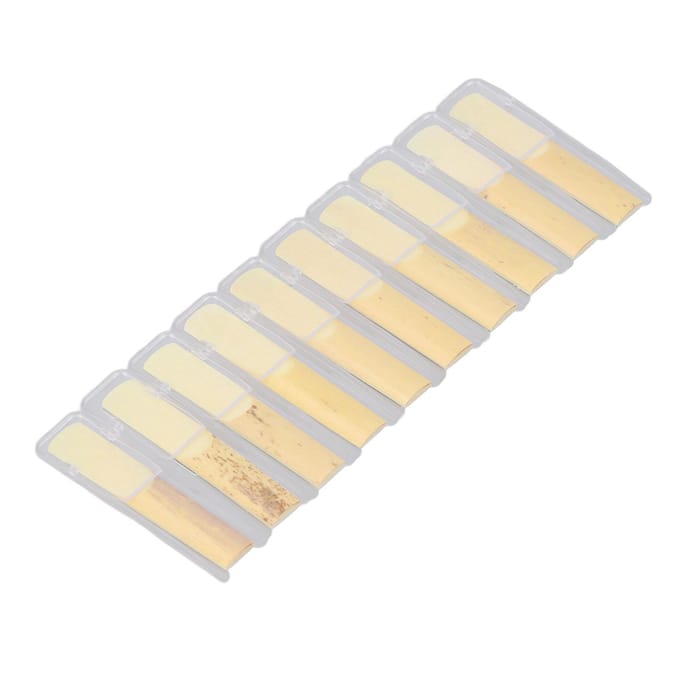 10 STUKS Professionele Saxofoon Rietjes Sterkte 2.5 Bb Sopraansaxofoon Traditionele Rietjes voor Beginner beige