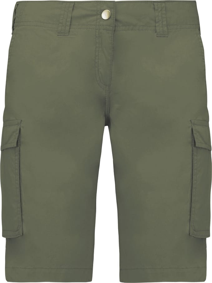 Kariban Lichte damesbermuda met diverse zakken K756 - Light khaki - 42 NL (44 FR)